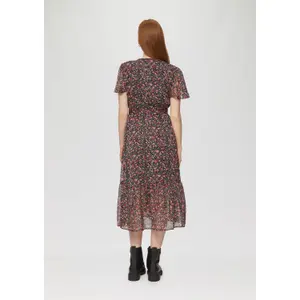 Women's Chiffon Wrap Effect Dress QS image-4