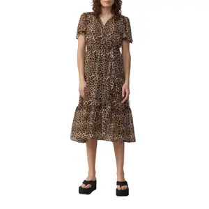 Women's Chiffon Wrap Effect Dress QS image-0