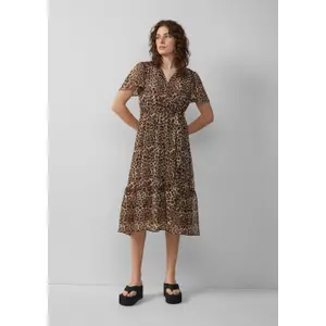 Women's Chiffon Wrap Effect Dress QS image-5