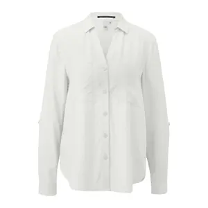 Womens Viscose Roll-Up Sleeve Blouse QS image-0