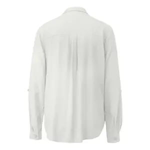 Womens Viscose Roll-Up Sleeve Blouse QS image-1