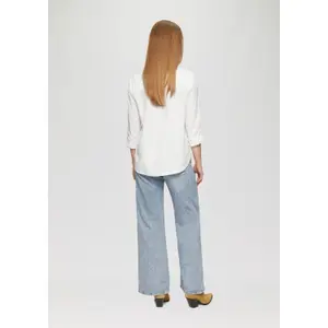Womens Viscose Roll-Up Sleeve Blouse QS image-4