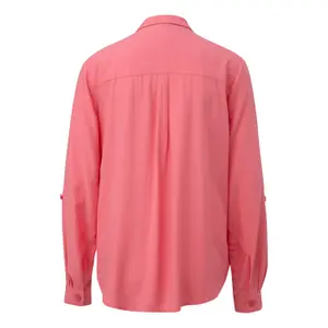 Womens Viscose Roll-Up Sleeve Blouse QS image-1
