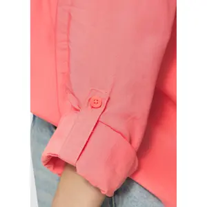 Womens Viscose Roll-Up Sleeve Blouse QS image-3
