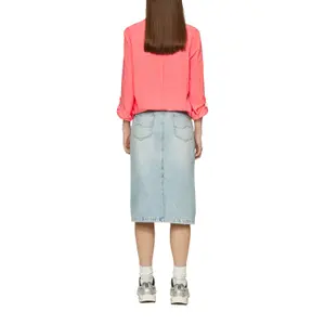 Womens Viscose Roll-Up Sleeve Blouse QS image-5