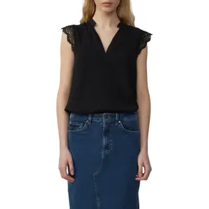 Lace Cuff Blouse for Women QS image-2