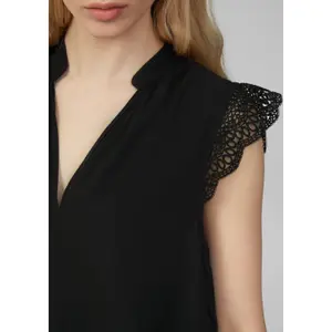 Lace Cuff Blouse for Women QS image-3
