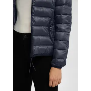 Women's Regular Hooded Puffer Jacket QS image-3