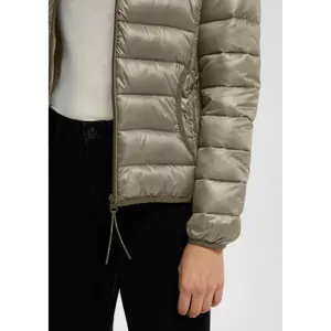 Women's Regular Hooded Puffer Jacket QS image-3
