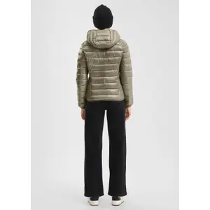 Women's Regular Hooded Puffer Jacket QS image-4