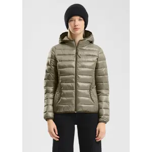 Women's Regular Hooded Puffer Jacket QS image-6
