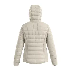 Women's Regular Hooded Puffer Jacket QS image-1