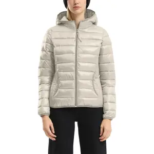 Women's Regular Hooded Puffer Jacket QS image-2