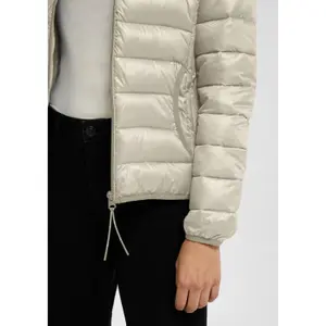 Women's Regular Hooded Puffer Jacket QS image-3
