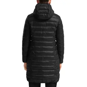 Lightly Padded Long Hooded Puffer Jacket Women QS image-5