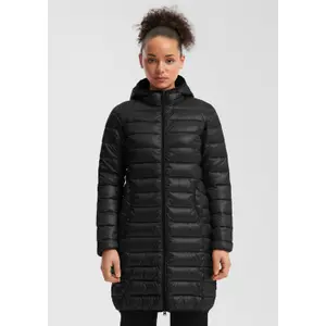 Lightly Padded Long Hooded Puffer Jacket Women QS image-6