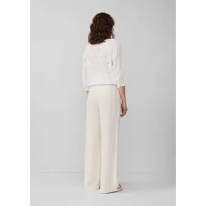 Women's Linen Blend Trousers QS image-4