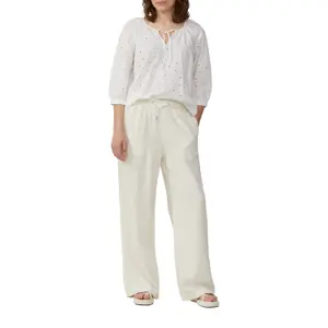 Women's Linen Blend Trousers QS image-6