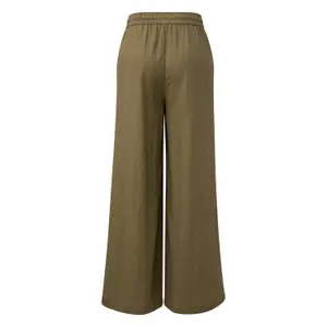Women's Linen Blend Trousers QS image-1