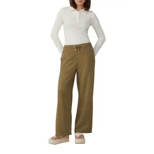 Women's Linen Blend Trousers QS image-6