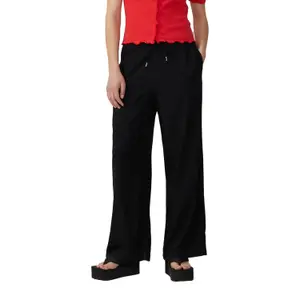 Women's Linen Blend Trousers QS image-2