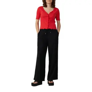 Women's Linen Blend Trousers QS image-6