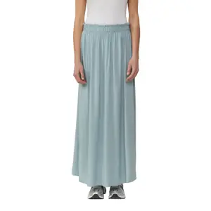 High Waisted Flowy Viscose Long Skirt Women QS image-2