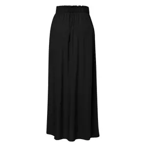 Women's Long Flared Hem Ruffled Viscose Skirt QS image-1