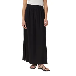 Women's Long Flared Hem Ruffled Viscose Skirt QS image-2