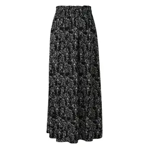 Women's High-Waisted Elasticated Long Viscose Skirt QS image-1
