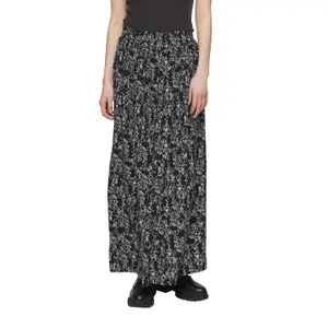 Women's High-Waisted Elasticated Long Viscose Skirt QS image-2