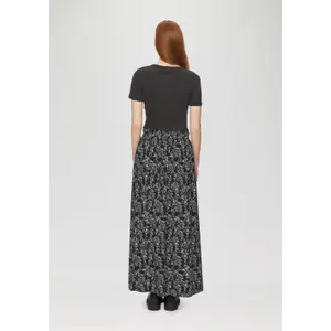 Women's High-Waisted Elasticated Long Viscose Skirt QS image-4