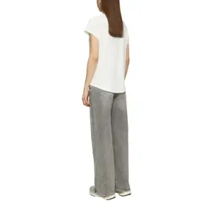 Loose T-Shirt with Lace at Neckline Women QS image-5