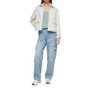 Loose T-Shirt with Lace at Neckline Women QS image-6