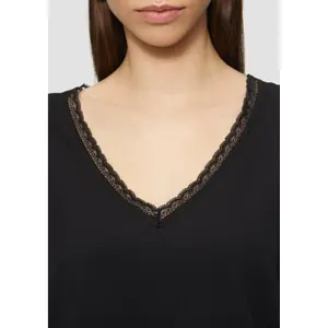 Lace Neck T-Shirt for Women QS image-3