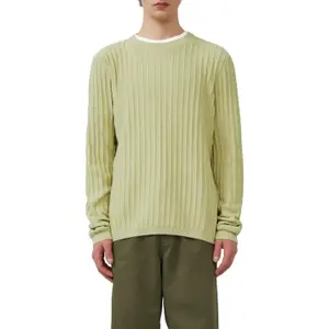 Washed Knit Pullover with Textured Knit Back QS image-2