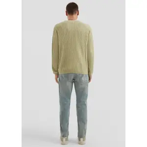 Washed Knit Pullover with Textured Knit Back QS image-6