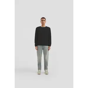 Washed Knit Pullover with Textured Knit Back QS image-1