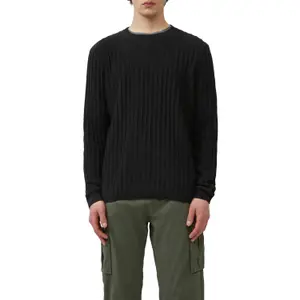 Washed Knit Pullover with Textured Knit Back QS image-2