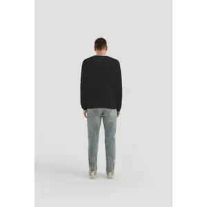 Washed Knit Pullover with Textured Knit Back QS image-5