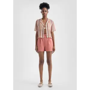 Women's Button Detail Shorts QS image-1