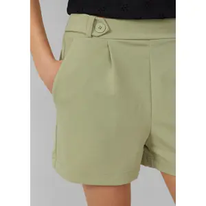 Women's Button Detail Shorts QS image-3