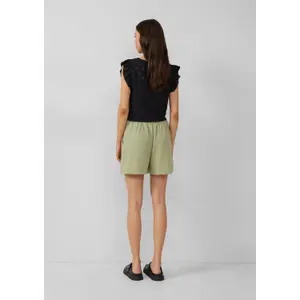 Women's Button Detail Shorts QS image-4