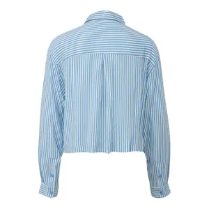 Striped Shirt with Patch Pocket Women's QS image-1