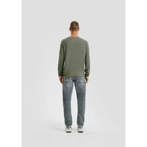 Washed Knit Pullover with Rolled Hem QS image-1
