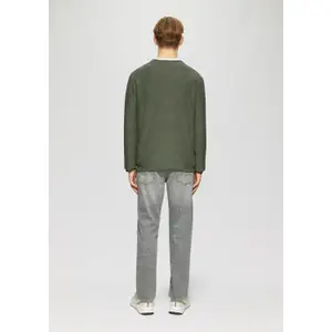 Washed Knit Pullover with Rolled Hem QS image-4