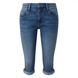 3/4 Slim Jeans with Mid-Rise Women's Waist QS Catie image-0