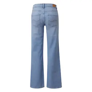 Women's Mid-Rise Slightly Stretchy Wide Leg Jeans QS Catie image-1