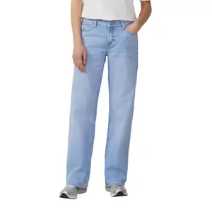 Women's Mid-Rise Slightly Stretchy Wide Leg Jeans QS Catie image-2