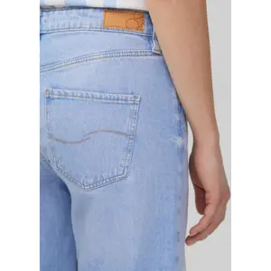 Women's Mid-Rise Slightly Stretchy Wide Leg Jeans QS Catie image-3
